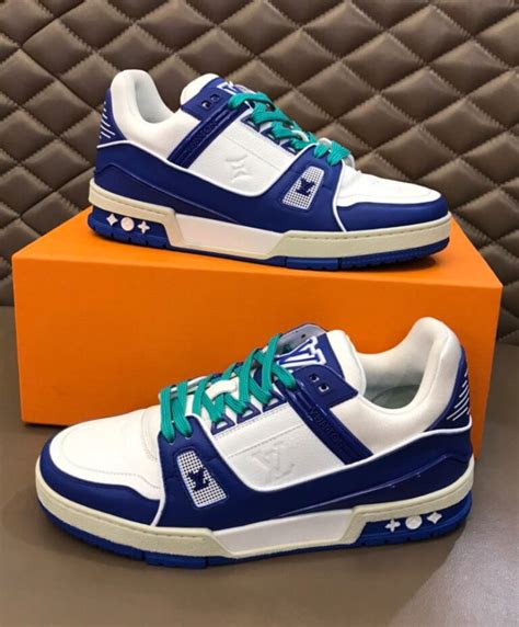 louis vuitton men's blue sneakers|Louis Vuitton sneakers price.